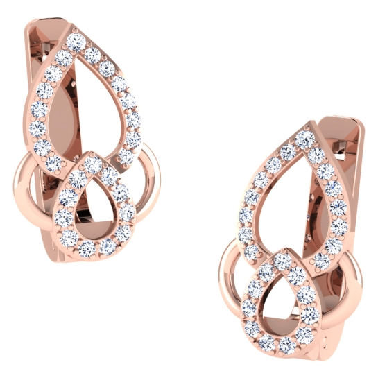 Kirti Rose Gold  Diamond Earrings 