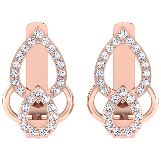 Kirti Rose Gold  Diamond Earrings 