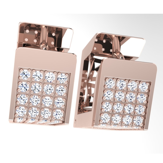 Amla Rose Gold  Diamond Earrings 