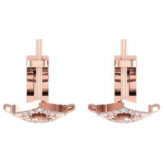 Kirti Rose Gold  Diamond Earrings 