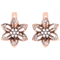 Charvi  Rose Gold  Diamond Earrings 
