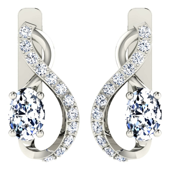 Dishita White Gold  Diamond Earrings 