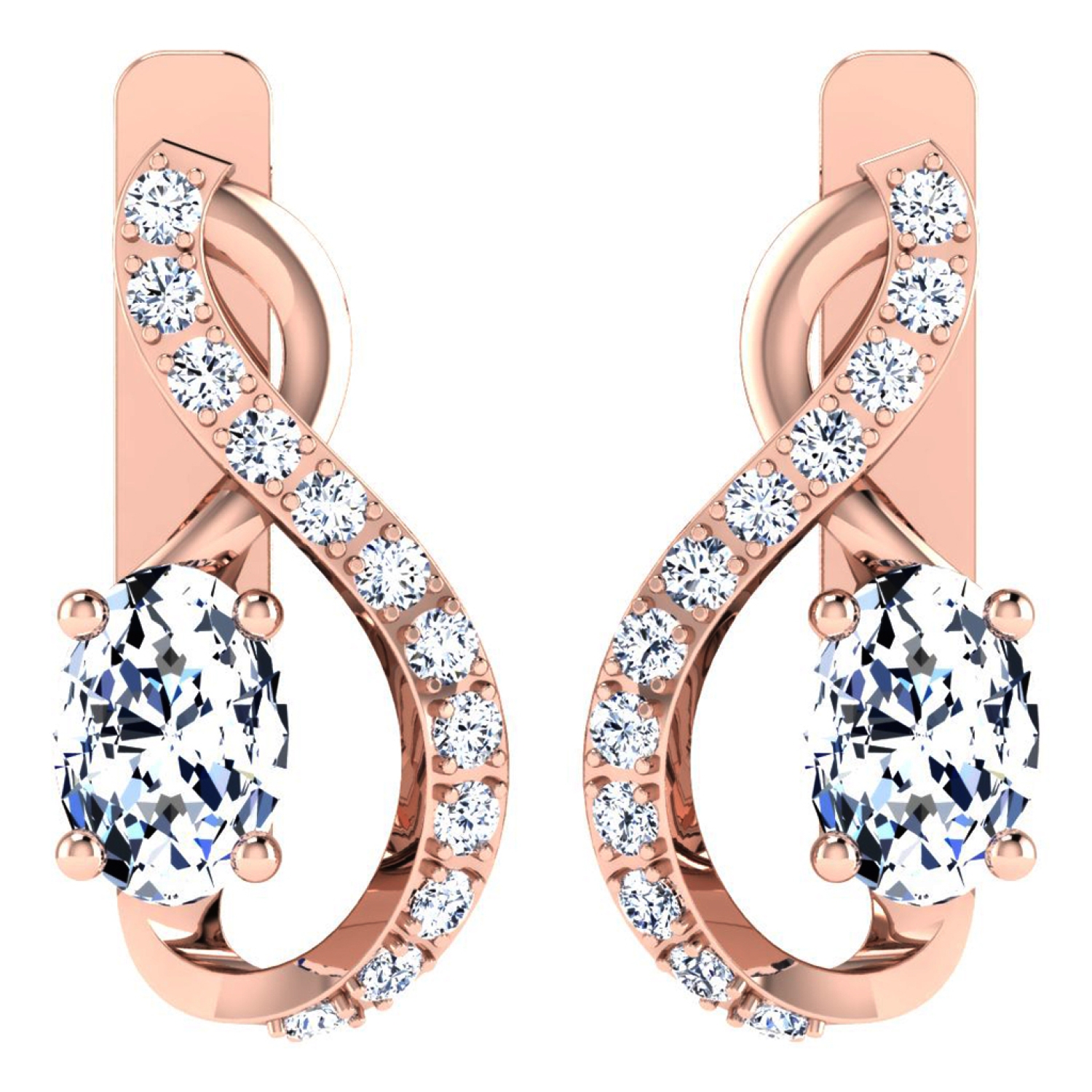 Diamond Earrings | waterproof hypoallergic jewellery online – RosyWine