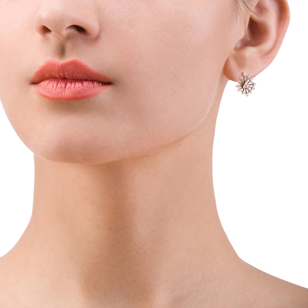 Kamika Rose Gold Diamond Earrings Kamika Rose Gold Diamond Earrings