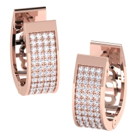 Kamna Rose Gold  Diamond Earrings 