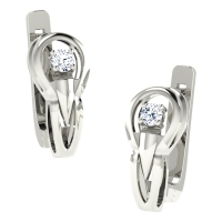 Dakshi  White Gold  Diamond Earrings 