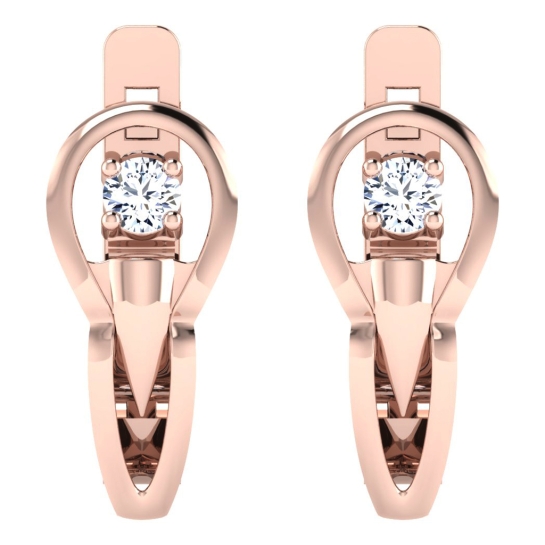 Dakshi  Rose Gold  Diamond Earrings 