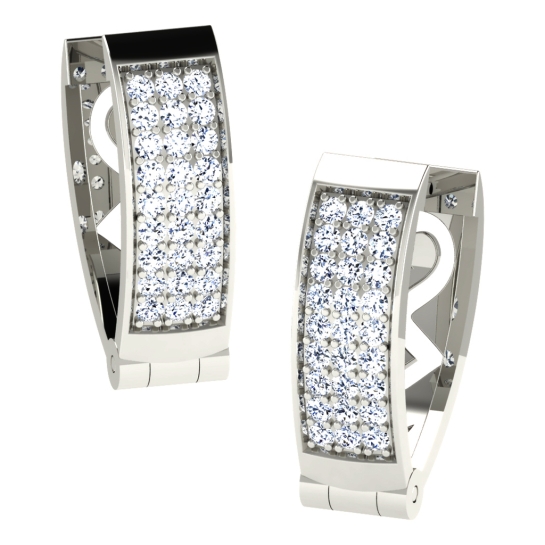 Harshika  White Gold  Diamond Earrings 