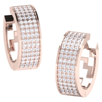 Ashni Rose Gold  Diamond Earrings 