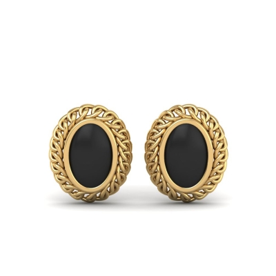 Dilruba Stud Gold Earrings 