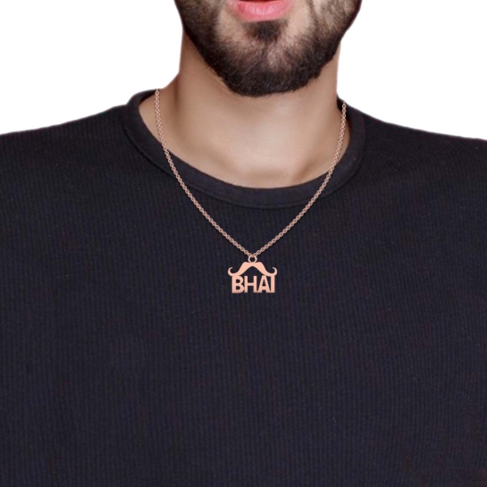 Bhai Name Gold Pendant Bhai Name Gold Pendant