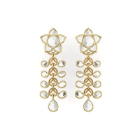 Paandu kundan Gold Earrings