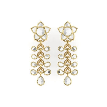 Paandu kundan Gold Earrings