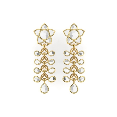 Paandu kundan Gold Earrings