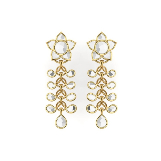 Paandu kundan Gold Earrings