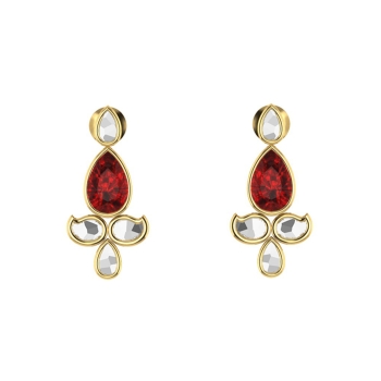 Paavan kundan Gold Earrings