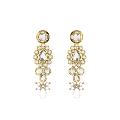 Pacata Kundan Gold Earrings