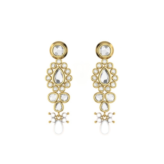 Pacata Kundan Gold Earrings