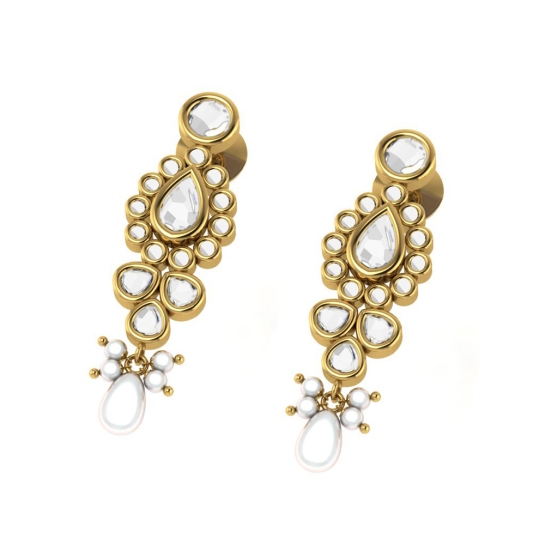 Pacata Kundan Gold Earrings