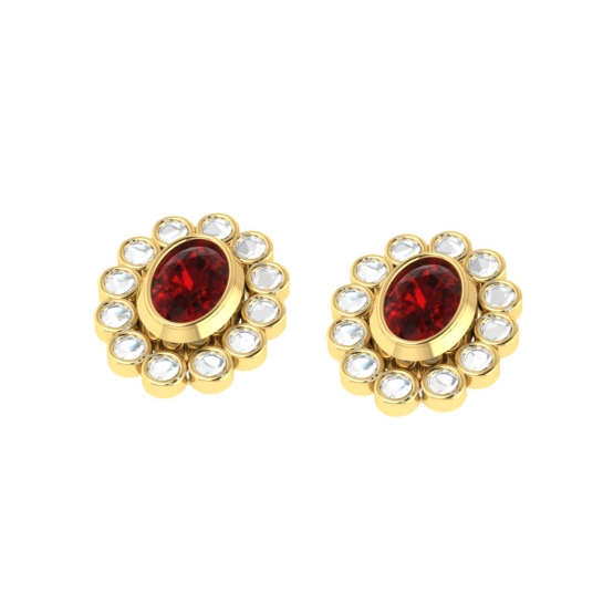 Pachaimani kundan Gold Earring