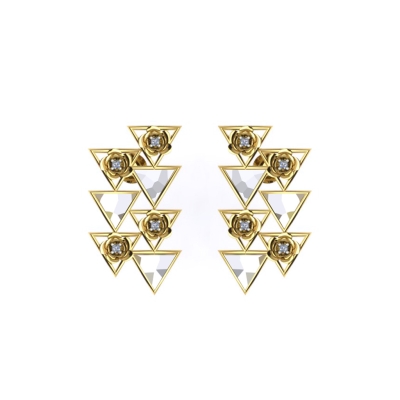 Padmabhuta kundan and Diamond Earrings