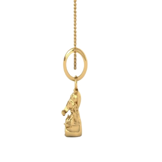 DISHIS 24K (995) 1.6GM Lord Ganesh Ganpati Locket Pendant For Men and Women