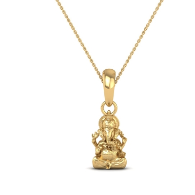 24K-2GM Lord Ganesh Locket Pendant For Men and Women