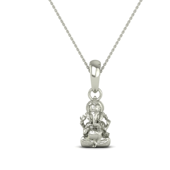 DISHIS 24K (995) 1.2GM Lord Ganesh Ganpati Locket Pendant For Men and Women