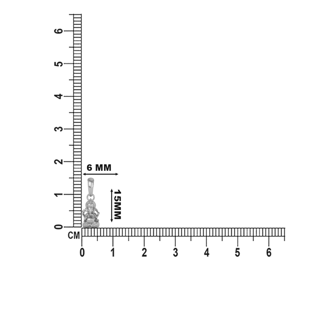 DISHIS 24K (995) 1.2GM Lord Ganesh Ganpati Locket Pendant For Men and Women