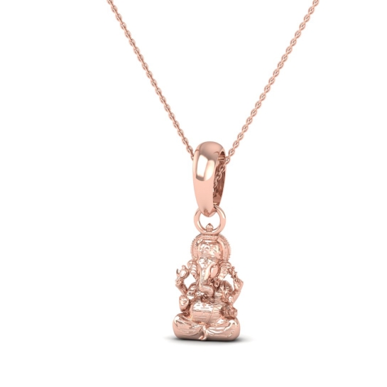 DISHIS 24K (995) 1.2GM Lord Ganesh Ganpati Locket Pendant For Men and Women