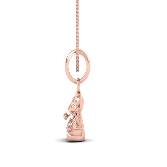 DISHIS 24K (995) 1.2GM Lord Ganesh Ganpati Locket Pendant For Men and Women