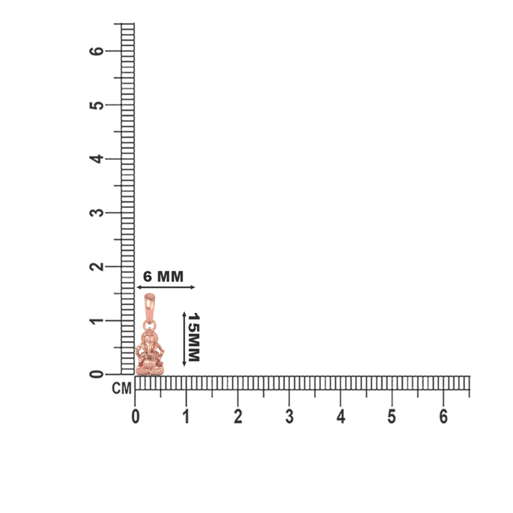 DISHIS 24K (995) 1.2GM Lord Ganesh Ganpati Locket Pendant For Men and Women