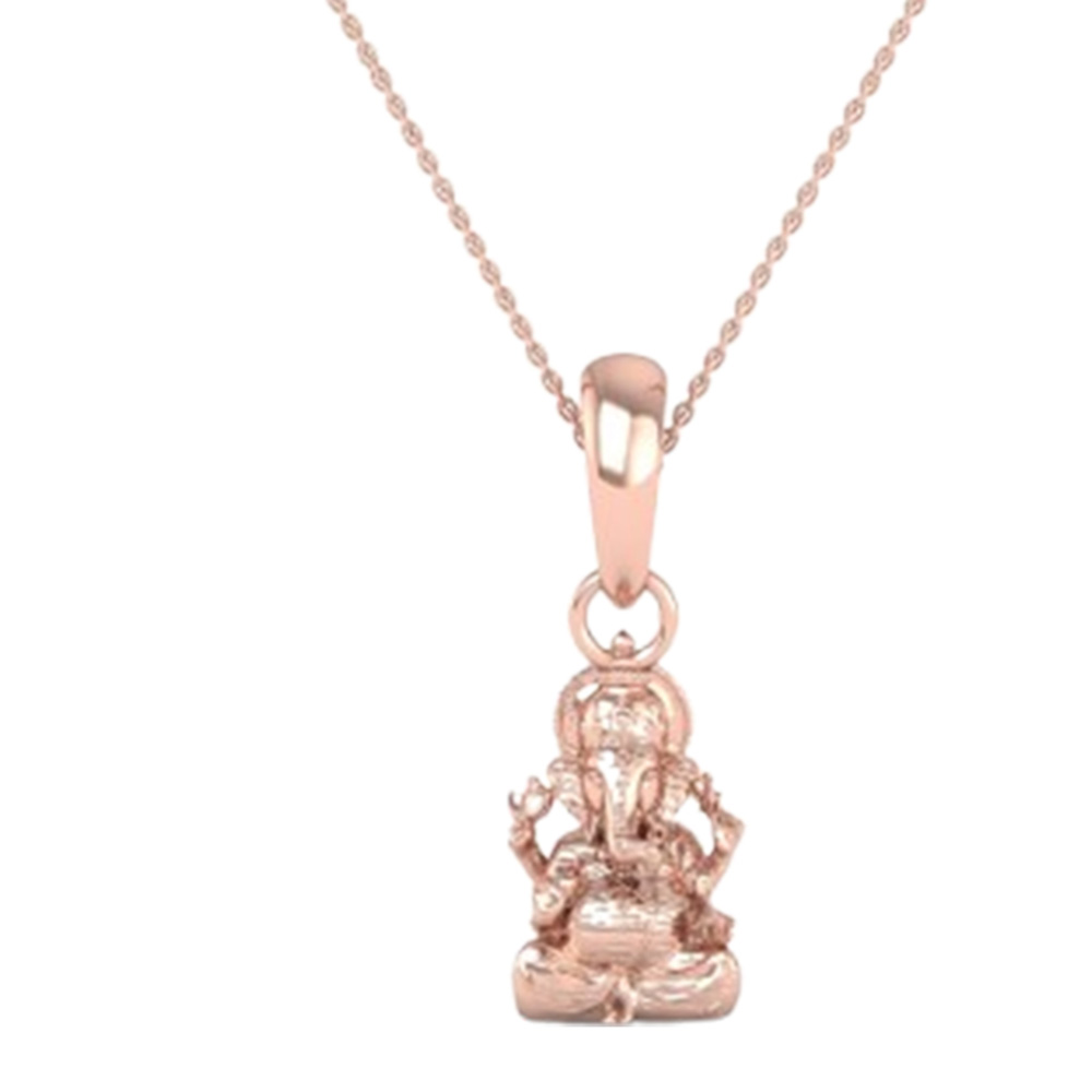 DISHIS 24K (995) 2.2GM Lord Ganesh Ganpati Locket Pendant For Men and Women