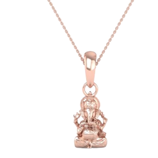 DISHIS 24K (995) 2.2GM Lord Ganesh Ganpati Locket Pendant For Men and Women