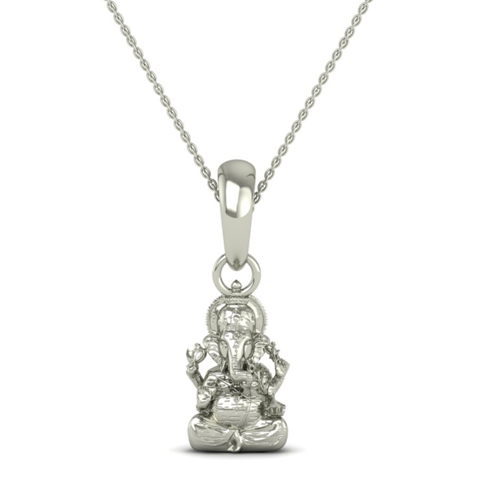 DISHIS 24K (995) 2.2GM Lord Ganesh Ganpati Locket Pendant For Men and Women