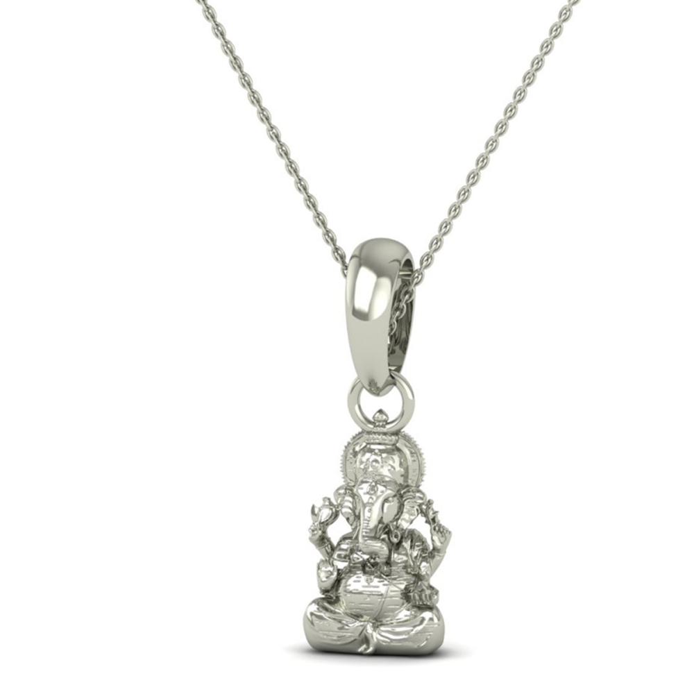 DISHIS 24K (995) 2.2GM Lord Ganesh Ganpati Locket Pendant For Men and Women