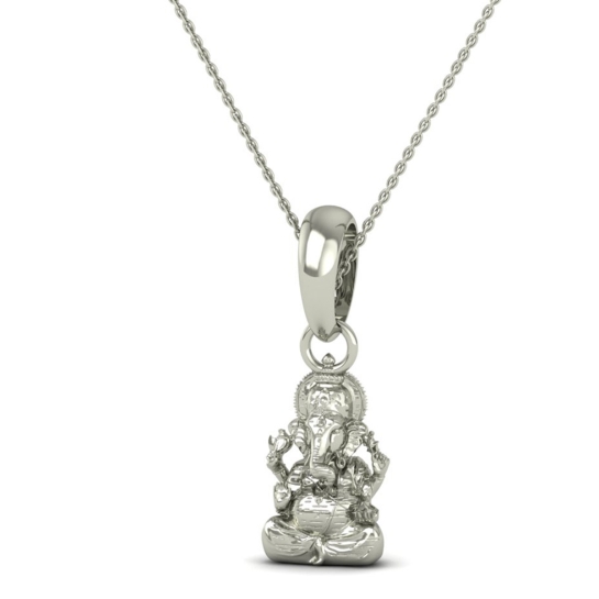 DISHIS 24K (995) 2.2GM Lord Ganesh Ganpati Locket Pendant For Men and Women
