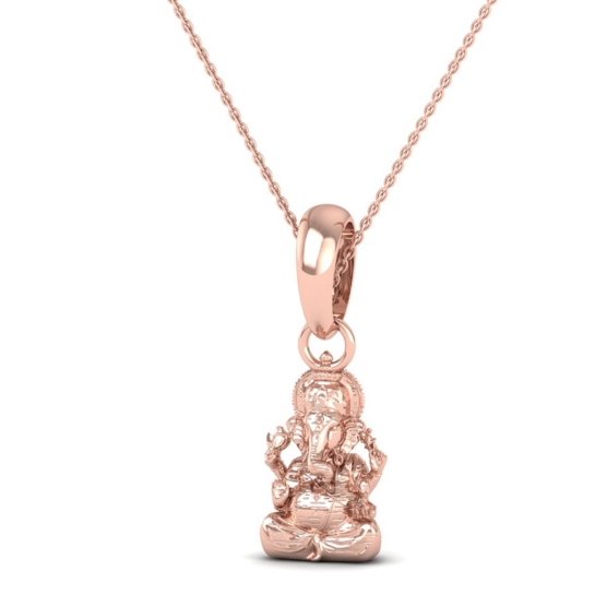 DISHIS 24K (995) 2.2GM Lord Ganesh Ganpati Locket Pendant For Men and Women