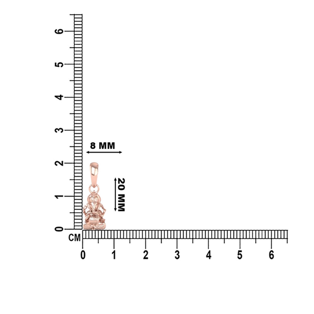 DISHIS 24K (995) 2.2GM Lord Ganesh Ganpati Locket Pendant For Men and Women