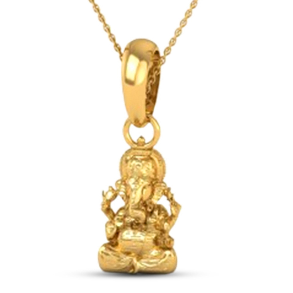 DISHIS 24K (995) 5.2GM Lord Ganesh Ganpati Locket Pendant For Men and Women