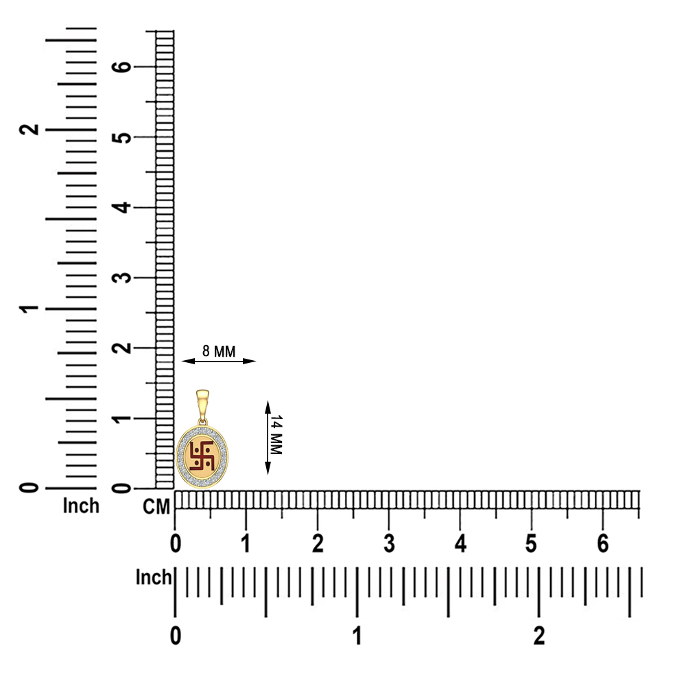 Swastik Gold & Diamond Pendant