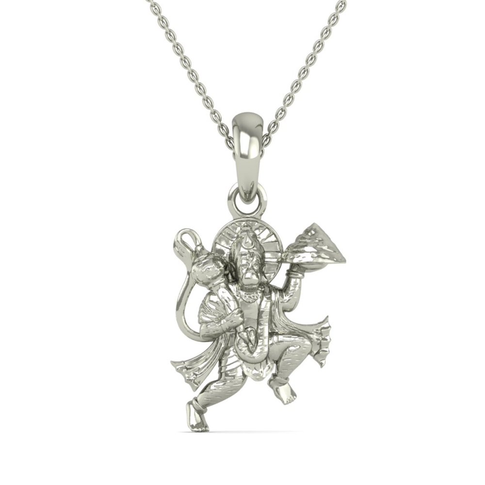 DISHIS 24K (995) 1.2GM Yellow Gold Lord Hanuman Locket Pendant For Men and Women