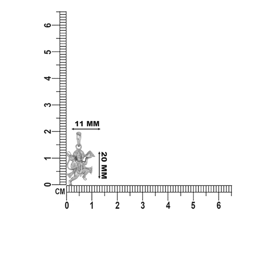 DISHIS 24K (995) 2.2GM Yellow Gold Lord Hanuman Locket Pendant For Men and Women