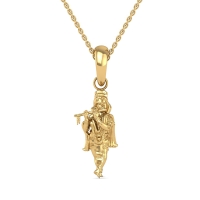 DISHIS 24K (995) 2.2GM Yellow Gold Lord Krishna Locket Pendant For Men and Women