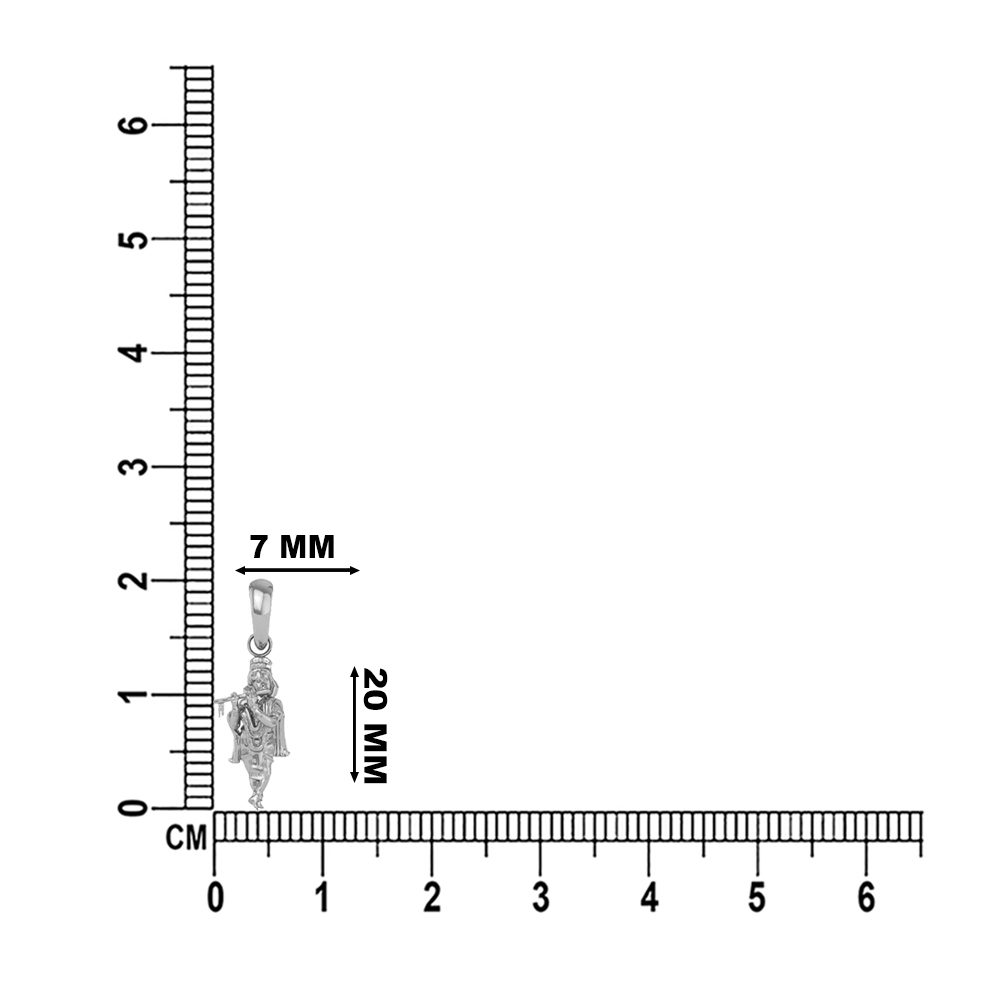 DISHIS 24K (995) 2.2GM Yellow Gold Lord Krishna Locket Pendant For Men and Women