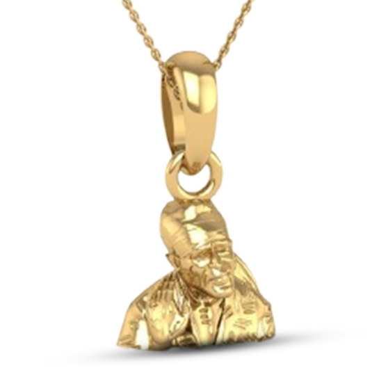 DISHIS 24K (995) 3.2GM Yellow Gold Lord Sai Baba Locket Pendant For Men and Women