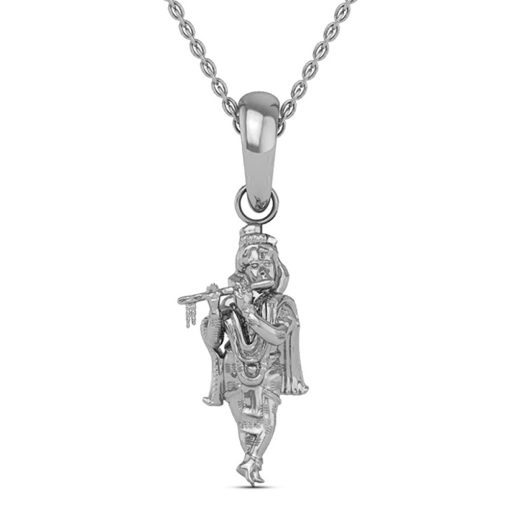 DISHIS 24K (995) 3.2GM Yellow Gold Lord Krishna Locket Pendant For Men and Women