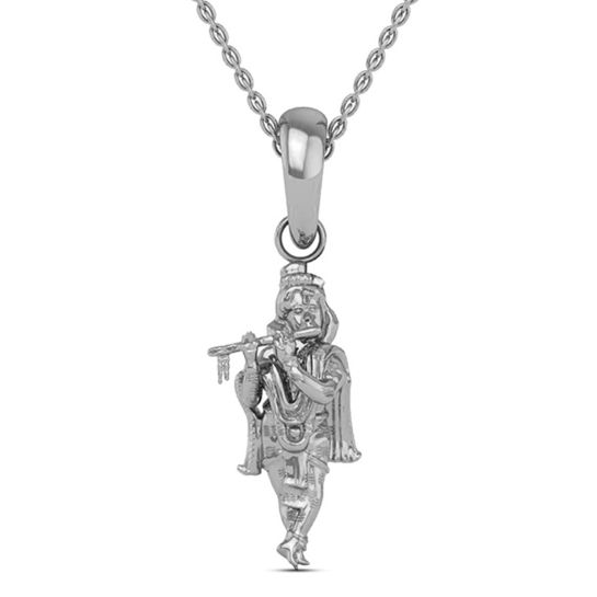 DISHIS 24K (995) 3.2GM Yellow Gold Lord Krishna Locket Pendant For Men and Women