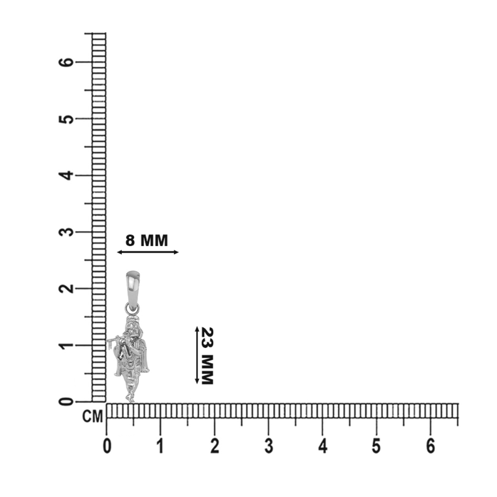 DISHIS 24K (995) 3.2GM Yellow Gold Lord Krishna Locket Pendant For Men and Women