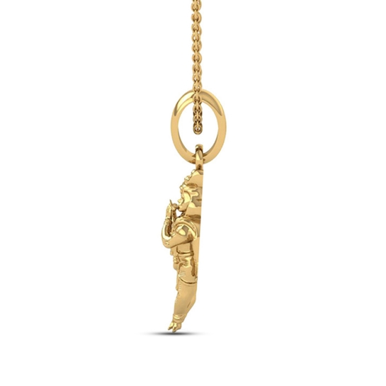 DISHIS 24K (995) 5.2GM Yellow Gold Lord Krishna Locket Pendant For Men and Women.